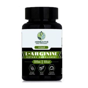 Herbavive L-Arginine Dietary Supplement 500mg 60 Capsules