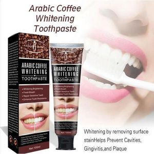 Arabic Coffee Toothpaste for Deep Cleaning and Fresh Breath, Stain Removal Formula with Natural Extracts, Anti-Plaque and Gum Care Toothpaste for Daily Oral Hygiene, For Adults and Sensitive Teeth Support 2pcs