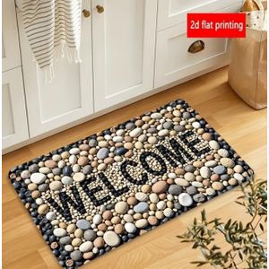 Multicolor Pebble Welcome Door Mat/Foot Mat 40 x 60cm – Dust-Proof Indoor Entrance Floor Mat for Home & Office