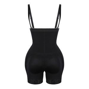 Flarixa Plus Size Seamless Body Shaper Thong Bodysuit With Open