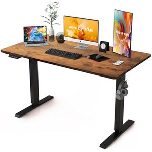 Modern Adjustable Height Electric Standing Desk(1.2mtr) Brown top