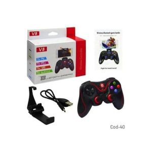 V8 Bluetooth Wireless Gaming Controller Grip Game Pad, For Android / IOS / PC / PS3