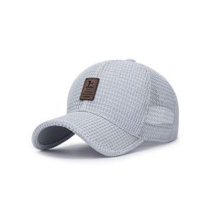 Men's Baseball Cap Breathable Mesh Lightweight Sports Hat Casual Adjustable Unisex Sun Protection Fashion* Cap For Men And Women Adults Light Grey