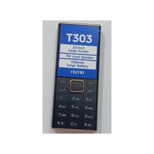 Tecno T303 Dual Sim With Camera & TorchLight Fm, Speaker - Black