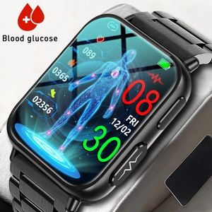 ECG+PPG Blood Glucose Smartwatch Men Blood Pressure Monitor IP68 Waterproof Smart Watch