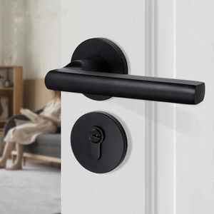 Bedroom door lock set, bathroom door handle lock, easy to install key