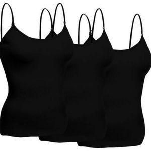 UNIQUE 3 PIECES DIFFERENT COLORS SINGLET For Ladies Black