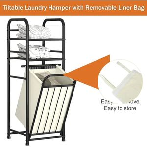 Laundry Hamper Household Laundry Basket Dirty Clothes Storage Rack Organiser 