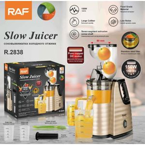 RAF R.2838 Slow Juicer Machine 150W – Cold Press Juice Extractor With Large Feed Chut