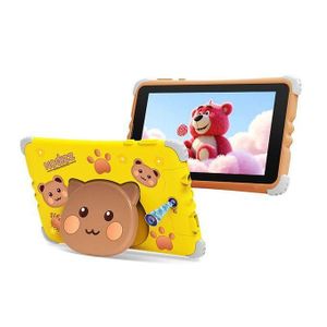 NODIZZ Npad732 7 Inch Kids Study Tablet Android 4GB RAM 128GB ROM SIM Card WiFi Children Smart Learning Tab with Bear Protective Case Stylus Pen