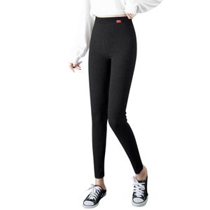 Womens Plus Big Size Spring Winter Thick Warm Leggings Leather High Waist  Pants Velvet Slimming Pu Faux Leather Tights size S Color B