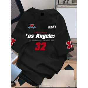 High And Best Quality Black Customized Los Angeles T-Shirt 