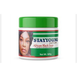 Stay Young African Black Soap Organic Glow 500g