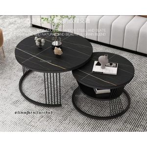 2 in 1 Marble Effect center table 