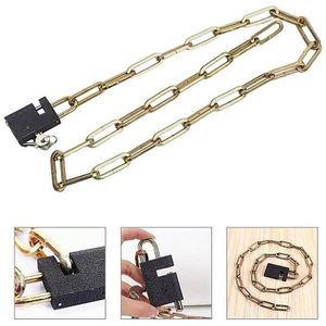 Heavy Duty Anti-theft Chain Lock 4x70cm - Iron Waterproof Bike Lock with Keys for Motorcycle, Scooter, Door & Gate Security