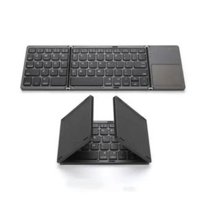 B033 foldable Bluetooth keyboard with a built-in touchpad.
