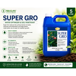 Neobalance SuperGro 5 Litre Plant Growth Water Optimizer & Soil Penetrant