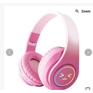 Original Wireless Bluetooth Headphones for Computer RGB Glowing Smiley Face Noise Reduction Gaming Headset Gamer Girl Bass Sport
