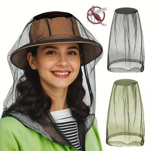 1pc Extra Large Mosquito Head Net Face Shield, Heavy-Duty Fine Insect Mesh, Effective Protection Against West Nile Virus And Zika Virus, Blocks Mosquitoes, Flies And Tiny Flying Insects, Great for Outdoor Camping, Hiking And Wilderness Activities