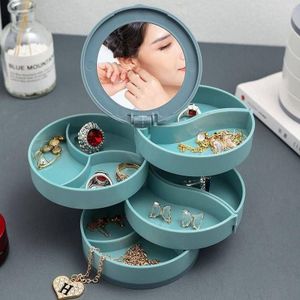 Rotating dustproof jewelry box