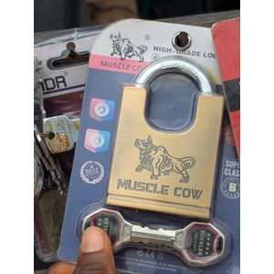 Muscle cow High-Grade Hardened Padlock (with Antitheft Keys)