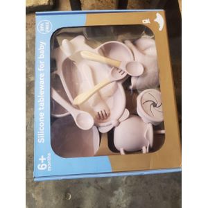 Baby Silicone Feeding Set-Plates, Bib, Cup,Spoons, Forks 