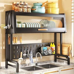 Over The Sink Layers Dish Rack- Aluminum  Tier Plate Rack
