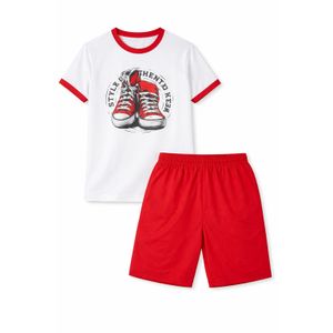 Red Ringer Tees and Shorts Set
