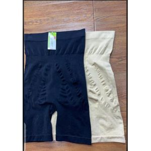 2 Pieces - Ladies Lycra Black and Cream Colour Tommy or Exercise Tights