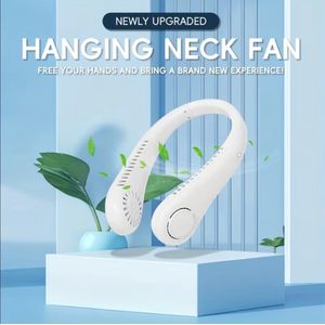 Portable Neck Fan - Power ventilator Blaldeless Neckband Fan, Air Cooler, Rechargeable, 360 Flexible Cooling, Quiet Operation & Strong Wind. ( Black ) 