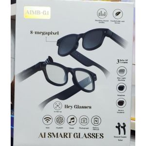 AI Smart Glasses with 8MP Camera, Bluetooth, 4GB Memory, IP65 Waterproof 