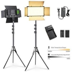Professional Photo VIdeo Led Light Kit Varicolour Pro Led 800 3200 - 6500K Video Light Kit Pro Photography Lamp For Studio Make-up Tiktok Vlog Livestreaming With Battery, Charger Dock, Tripod Stand