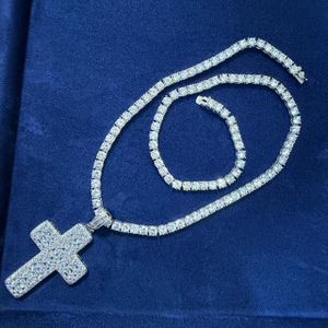 ORIGINAL ICED OUT TESTED CHAIN AND CROSS  PENDANT 
