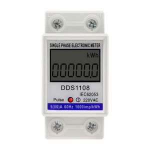 Digital Energy Meter Single Phase 80A DIN Rail 220V 60Hz Power Meter