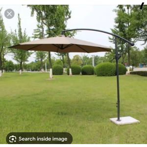 Outdoor canopy umbrella with marble base