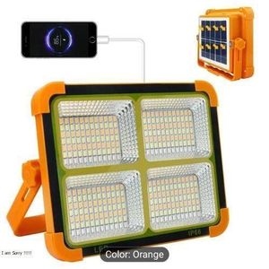 Portable LED Solar Rechargeable Work Light with Magnetic Stand, IP66 Waterproof, 4 Lightening Modes, USB Rechargeable