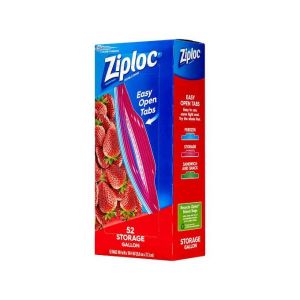 Ziploc Double Zipper Storage Gallon - 4/52 Count