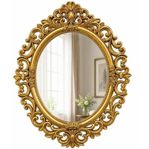 Gold Plated Vanity Wall Mounted Make-up Mirror 