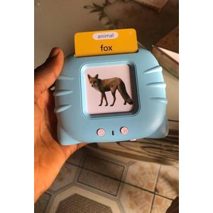 Kids Educational Flash Card Learning Machine – Talking English Word Reader with Sound & Picture Cards