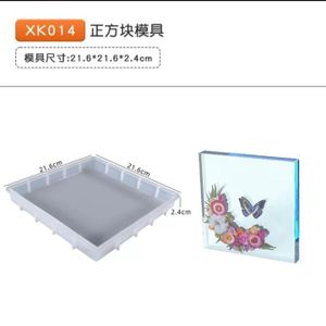 Large Square Resin Silicone Mold And Photo Frame Epoxy Resin Display Block Mold
