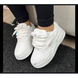 Unisex Casual White Ogiy Sneakers For Outdoor