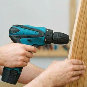 12V Cordless Drill Machine Electric Screwdriver Rechargeable Battery Power Tool Set With Accessories Power tool set screw driver machine battery drill carpentry screw driving wall drilling -  Double Battery included