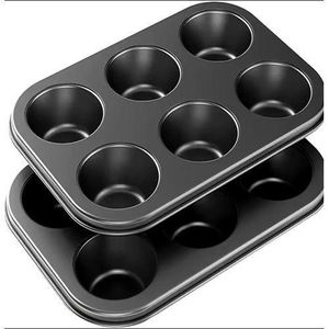 Clo Six-hole Baking Tray, Round Cake Mold, Flat Muffin Cups, and Home Oven Baking Tools