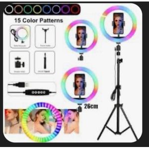 12inches RGB Light with phone Holder & tripod  Stand