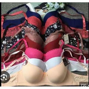 Ladies Push Up Multicolored Bra 1pcs