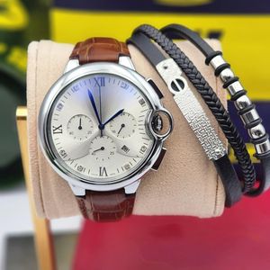Pin Time Highly Sophisticated & Very Rugged Animal Skin Men's Brown Chrono Wristwatch & Bracelet 