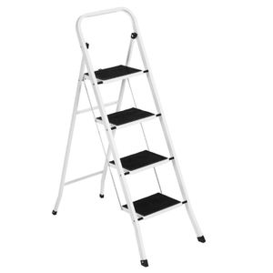 Best Choice Products 4-Step Portable Folding Steel Ladder w/ Hand Rail, Wide Platform Steps, 330lbs Capacity