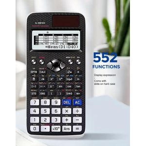 552 Scientific Functions Engineering Calculator - Calculus, Matrix, Physics Formulas Built-in with Quick Start Guide, Durable Plastic Buttons, Perfect for Students & Office Use, Ideal Gift for College Students