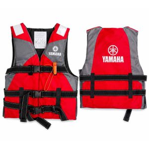 Yamaha Adult Life Jacket – High Visibility Safety Flotation Vest with Whistle - red