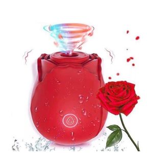 Rose Vibrator Vagina Clit Sucker Female Couple Sex Toy Red